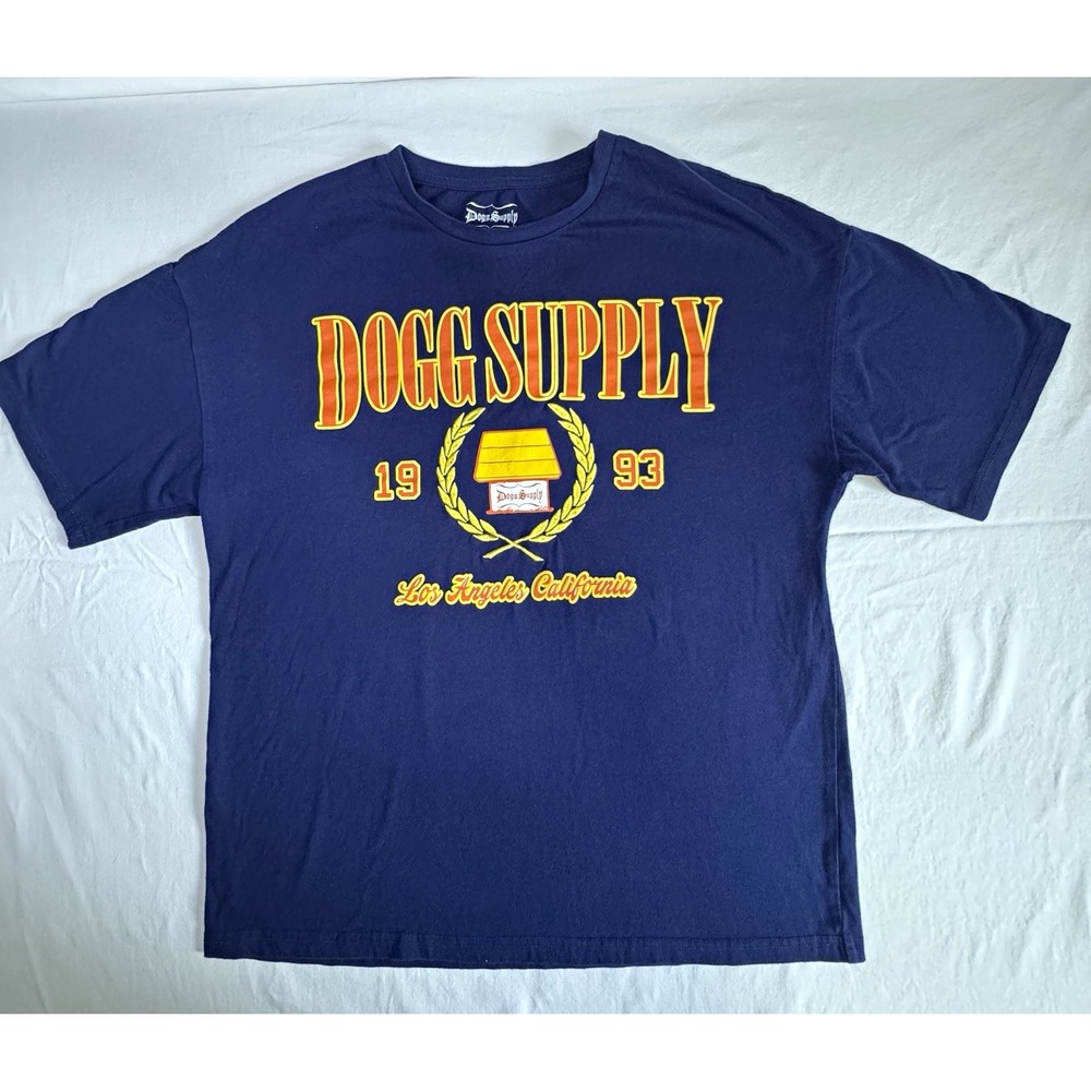 Dogg Supply Men's M Blue Snoopy Peanuts Graphic Print Crew Neck T-Shirt